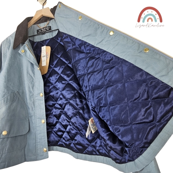 New! J. Crew Short Barn Jacket in English Ripstop Cotton - Picture 13 of 16